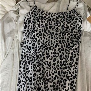 Brandy Melville silk cheetah print dress